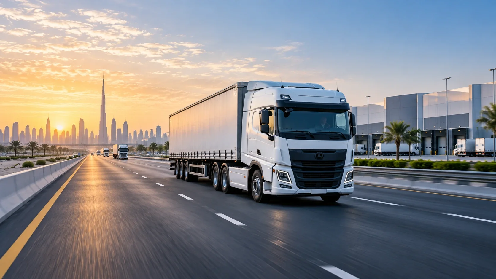 Road freight truck in Dubai